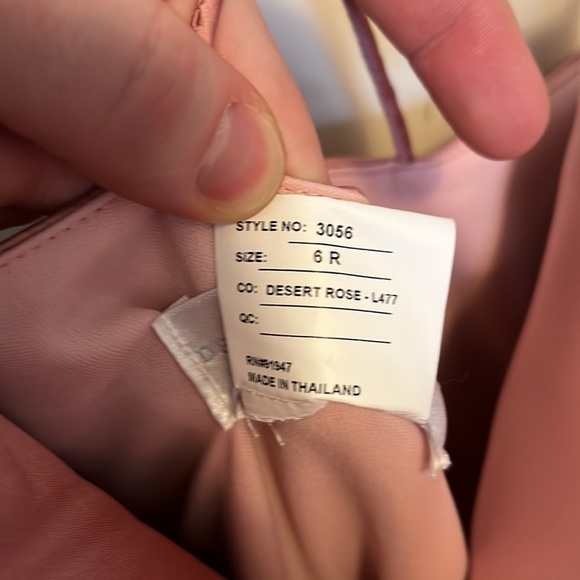 Dessy Collection Cowlneck Sleeveless Maxi Dress in Desert Rose Pink - Picture 8 of 11